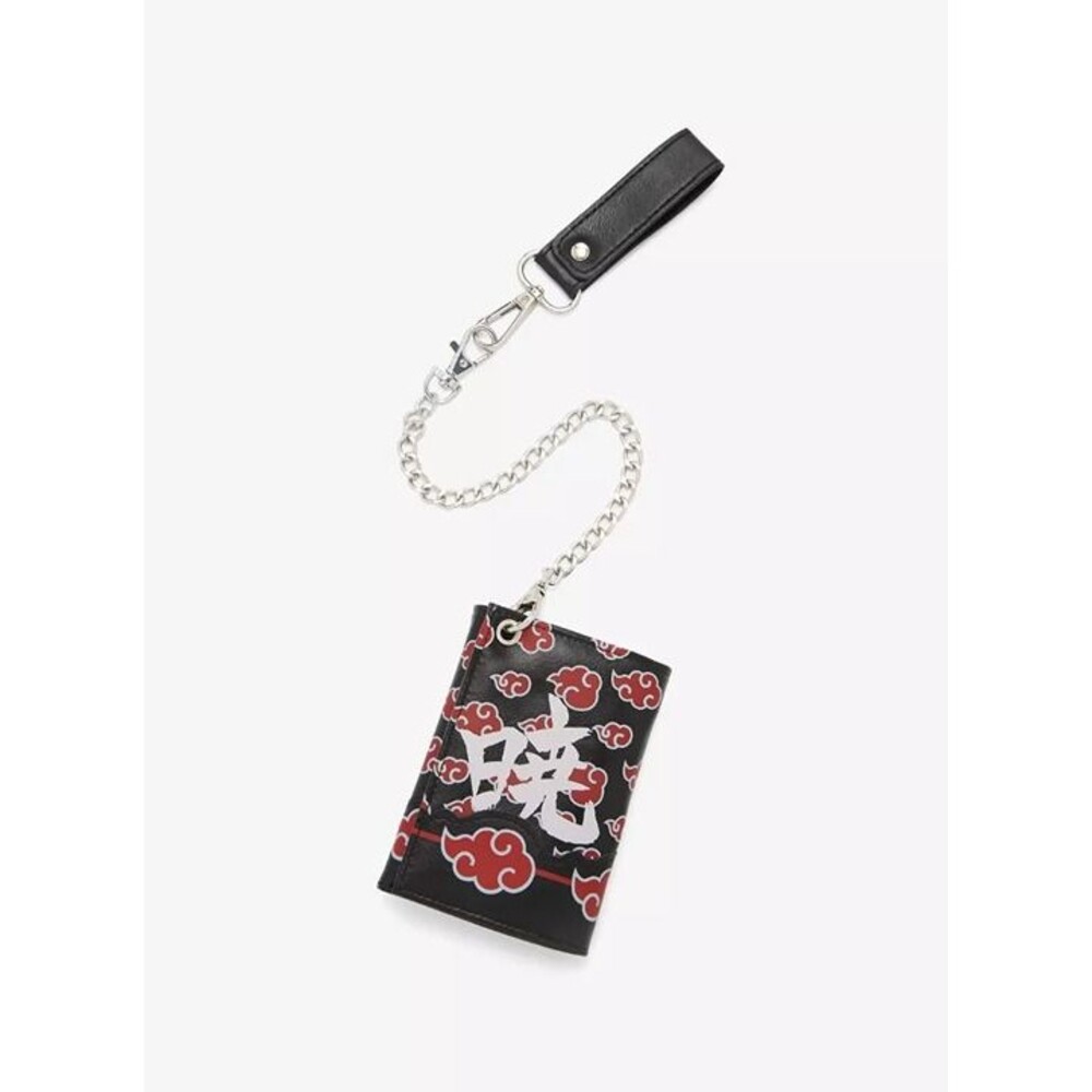 Naruto Trifold Wallet Chain Anime Bioworld Akatsuki Hot Topic